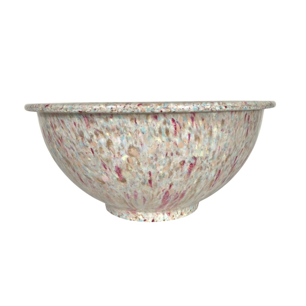 Vintage Texasware Dinnerware Mixing Bowl Beige Pink Confetti Rare Retro